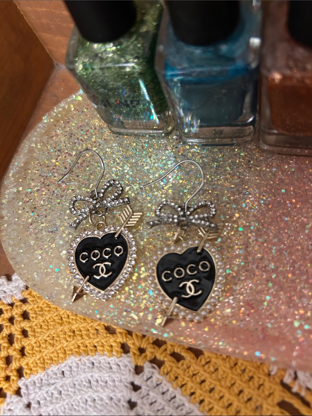 Authentic Charms Chanel from Zipper Pulls on Repurposed, Vintage Earrings